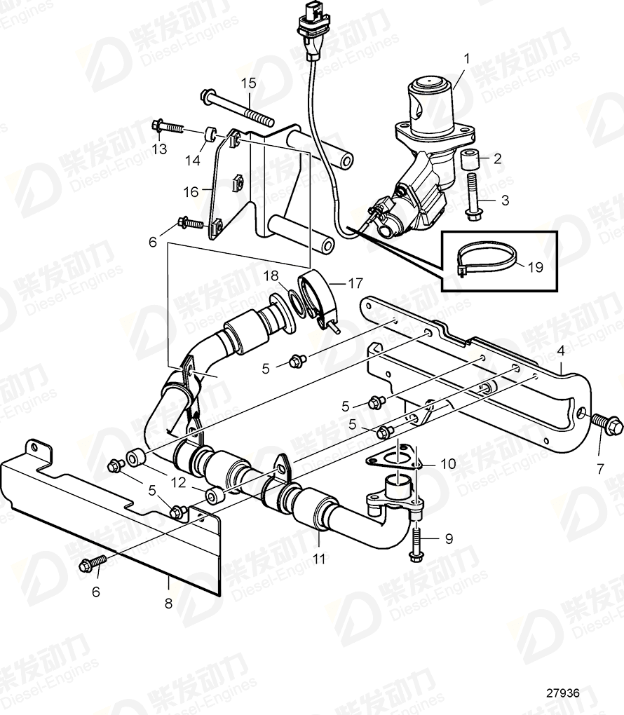 VOLVO Pipe 22444885 Drawing